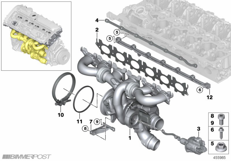 B58 (340i) Engine Technical Drawings and Details
