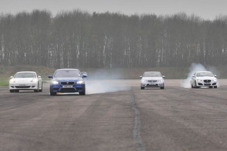 Bmw m5 vs mercedes e63 amg drag race