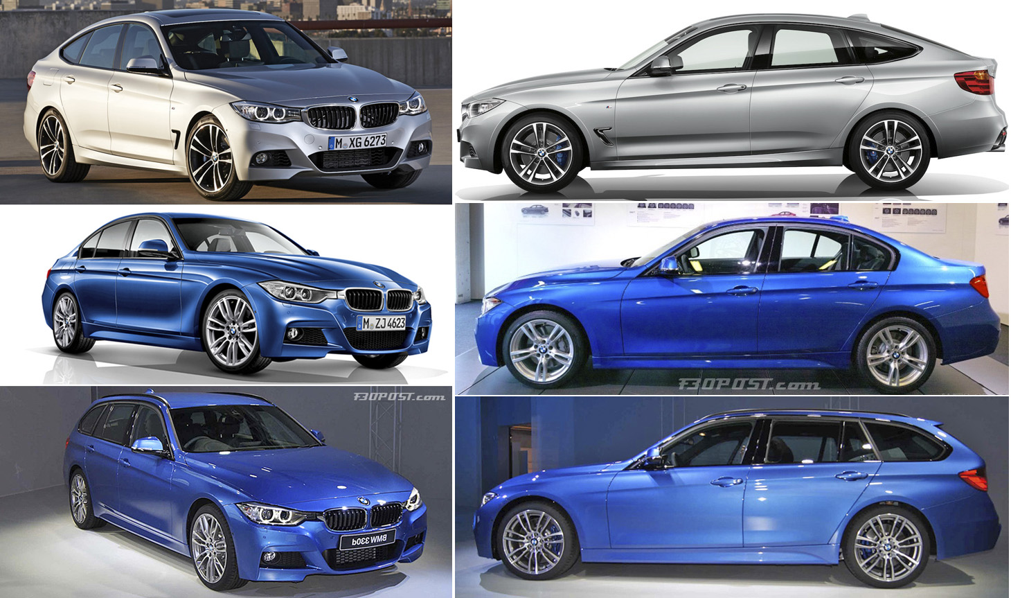 BMW 3 Series GT vs Sedan vs Touring Visual Comparison