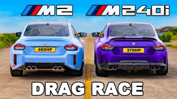 M2 vs M240ix Drag Race -- Carwow