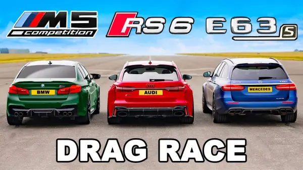 750hp M5 v 750hp RS6 v 810hp AMG E63 S: DRAG RACE