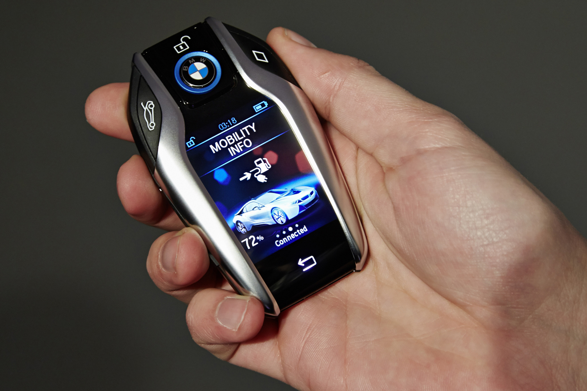 The new BMW Key fob with display